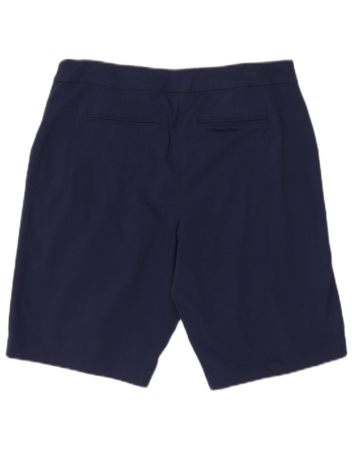 Izod Chino Shorts til kvinder US 12 Large W34 Navy Blue Rayon