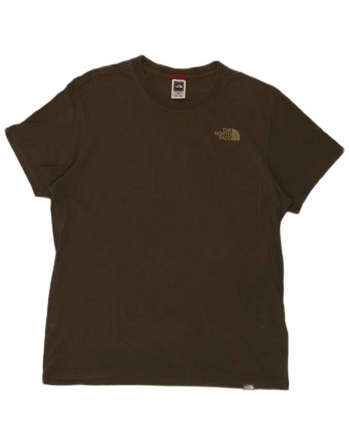 The North Face Herre grafisk T-shirt Top Medium Khaki Bomuld