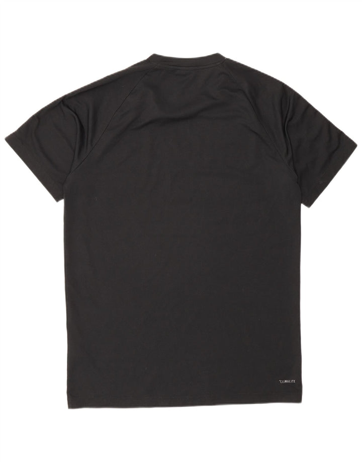 Adidas Herre Climalite T-Shirt Top Medium Sort Polyester Sports