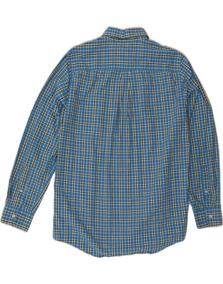 CHAPS Mens Easy Care Shirt Small Blue Check Cotton Vintage Chaps and Second-Hand Chaps from Messina Hembry 