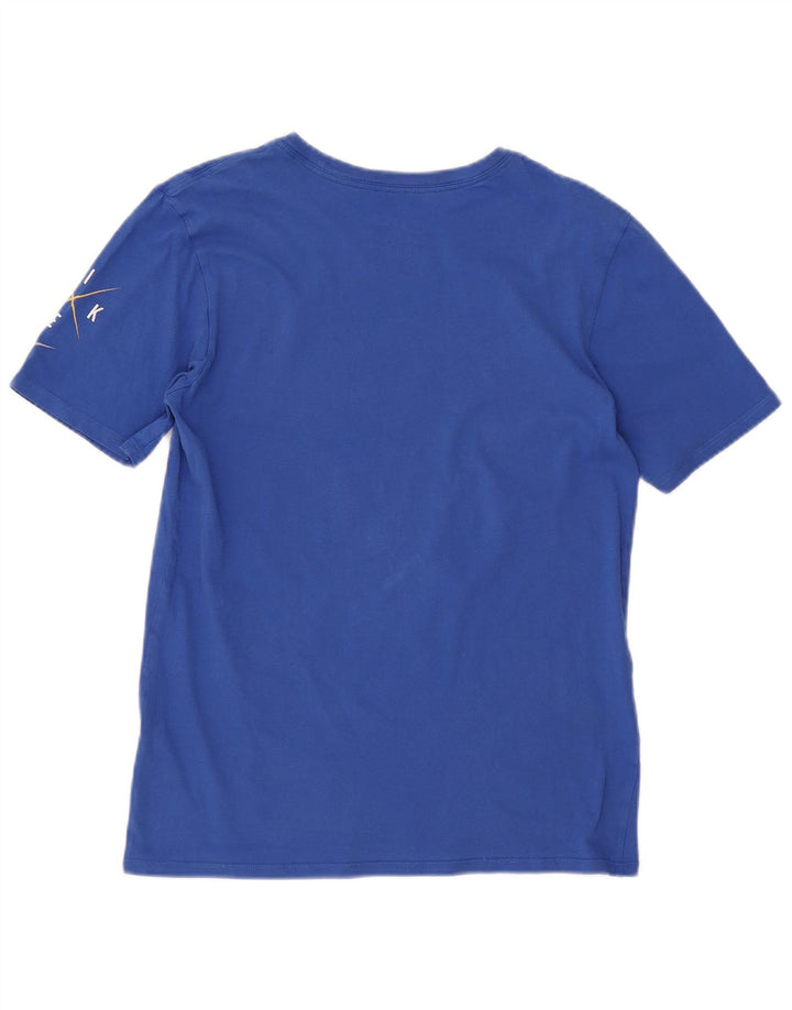 Nike Herre Athletic Cut Grafisk T-Shirt Top Lille Blå Bomuld