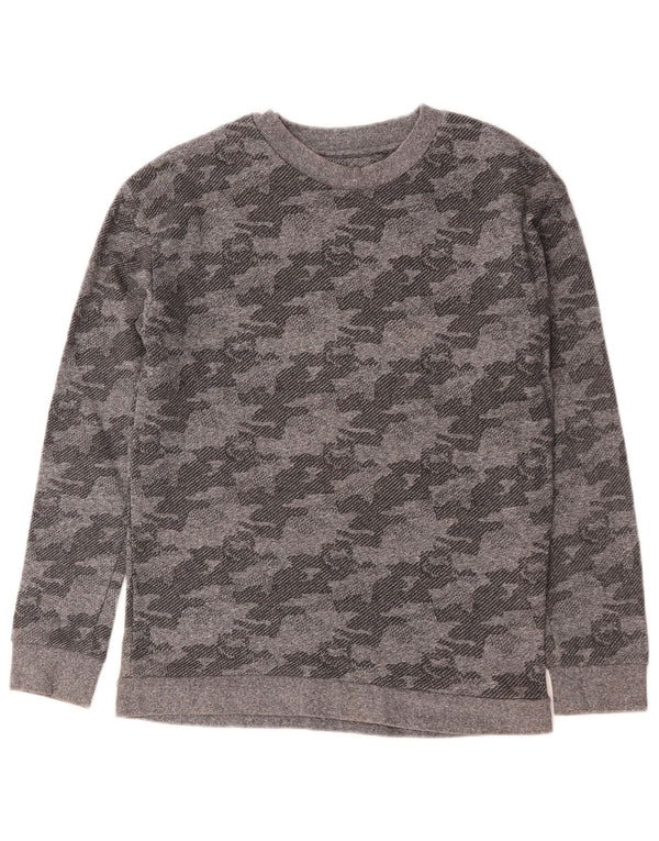 Marks & Spencer Boys Sweatshirt Jumper 12-13 år Grå Camouflage Bomuld