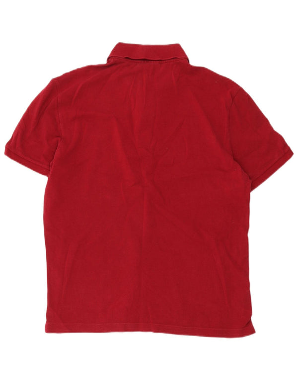 Lacoste Herre Slim Fit Polo Shirt Størrelse 5 Large Burgundy