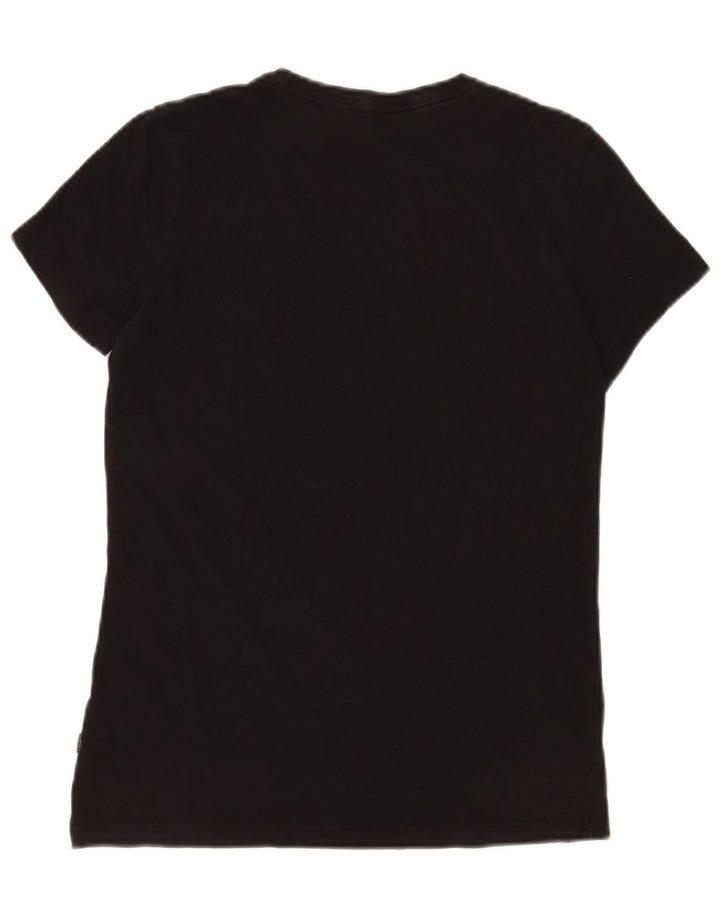 Puma Graphic T-Shirt Top UK 10 Small Black