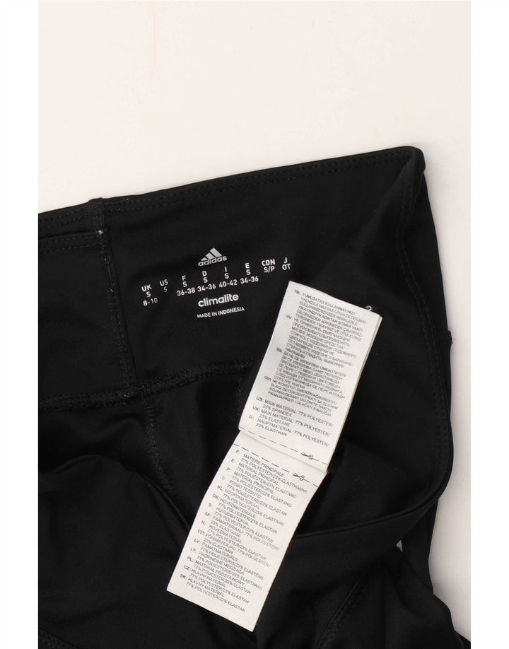 Adidas Womens Climalite Leggings UK 8/10 Small Black Polyester