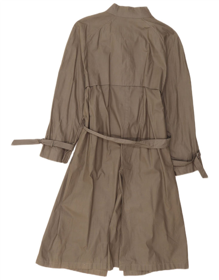 VINTAGE Trench Coat til kvinder UK 14 Medium Grey