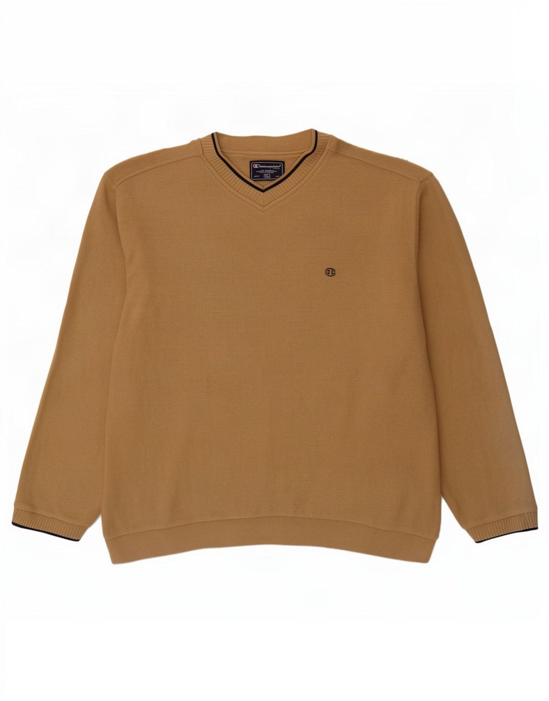 Champion Herre V-hals sweater XL Beige Bomuld