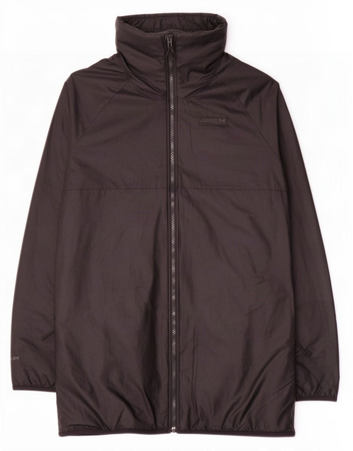 Under Armour Dame Oversized Windbreaker Coat UK 10 Small Black Nylon