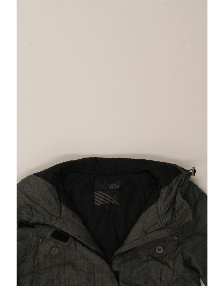 VANS Womens Hooded Windbreaker Jacket UK 10 Small Grey Polyester Vintage Vans and Second-Hand Vans from Messina Hembry 