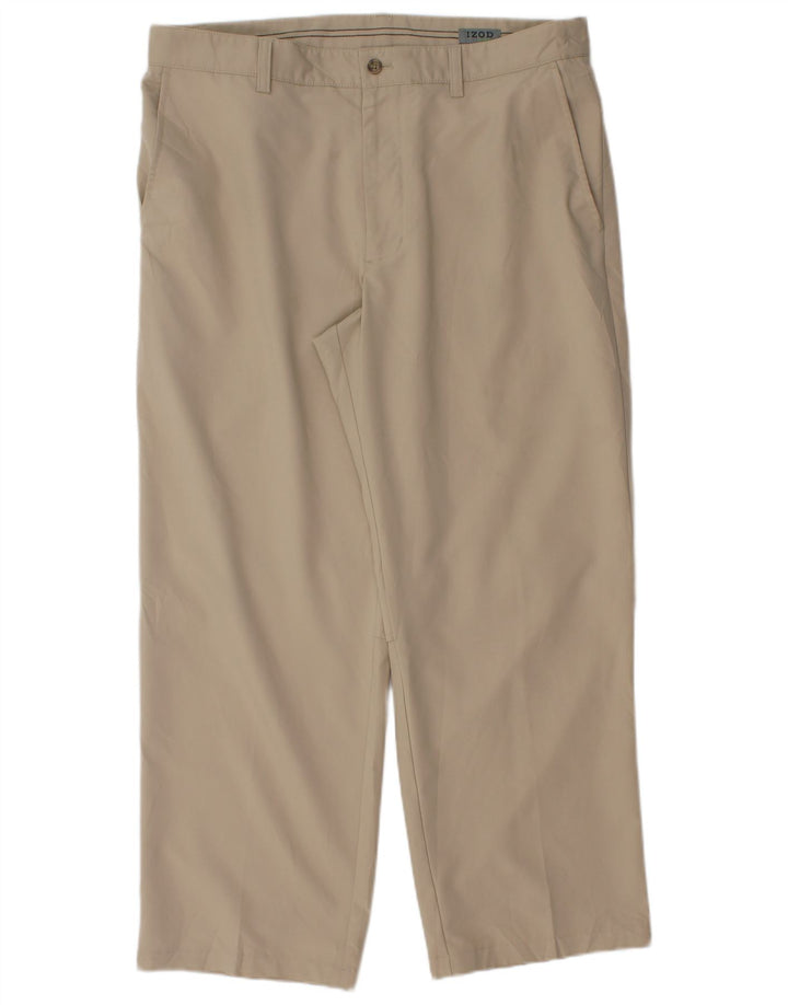 Izod Lige Chinobukser til mænd W36 L28 Beige Polyester