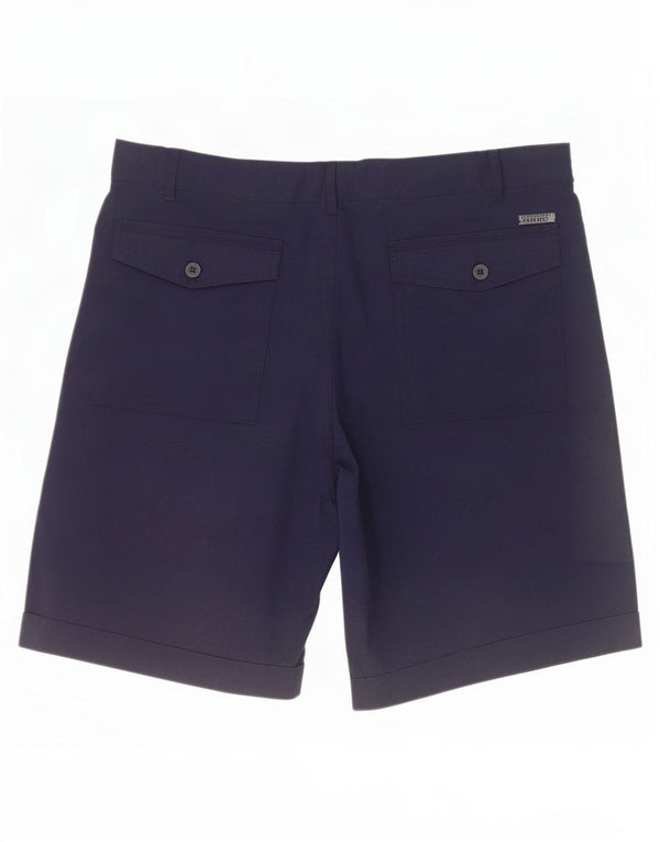 Vintage Chino Shorts til mænd IT 50 Large W34 Marineblå Bomuld
