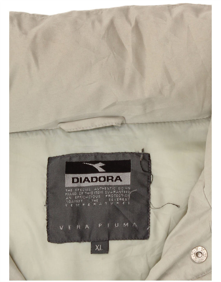 Diadora Dame Hætte Polstret Frakke UK 18 XL Beige Polyester