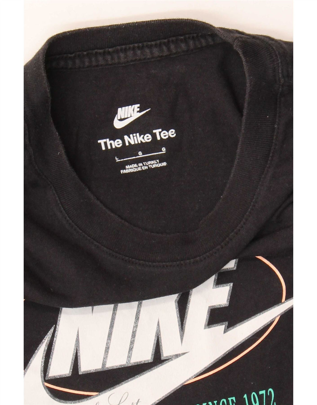 Nike Grafisk T-shirt top til kvinder DK 14 Stor Sort