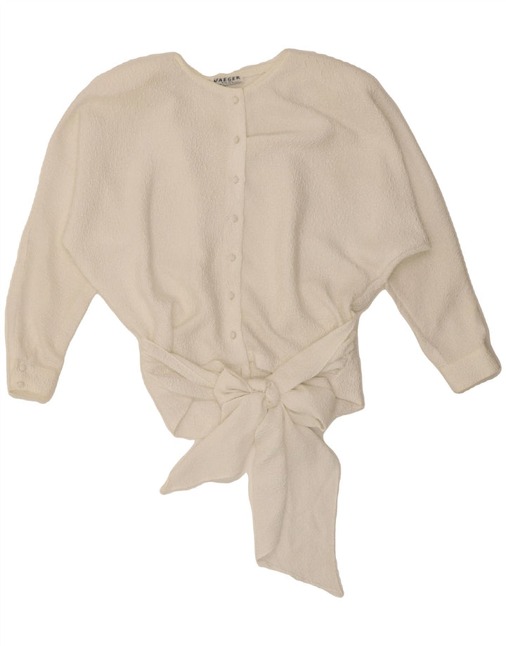 JAEGER Womens Shirt Blouse UK 6 XS White Vintage Jaeger and Second-Hand Jaeger from Messina Hembry 