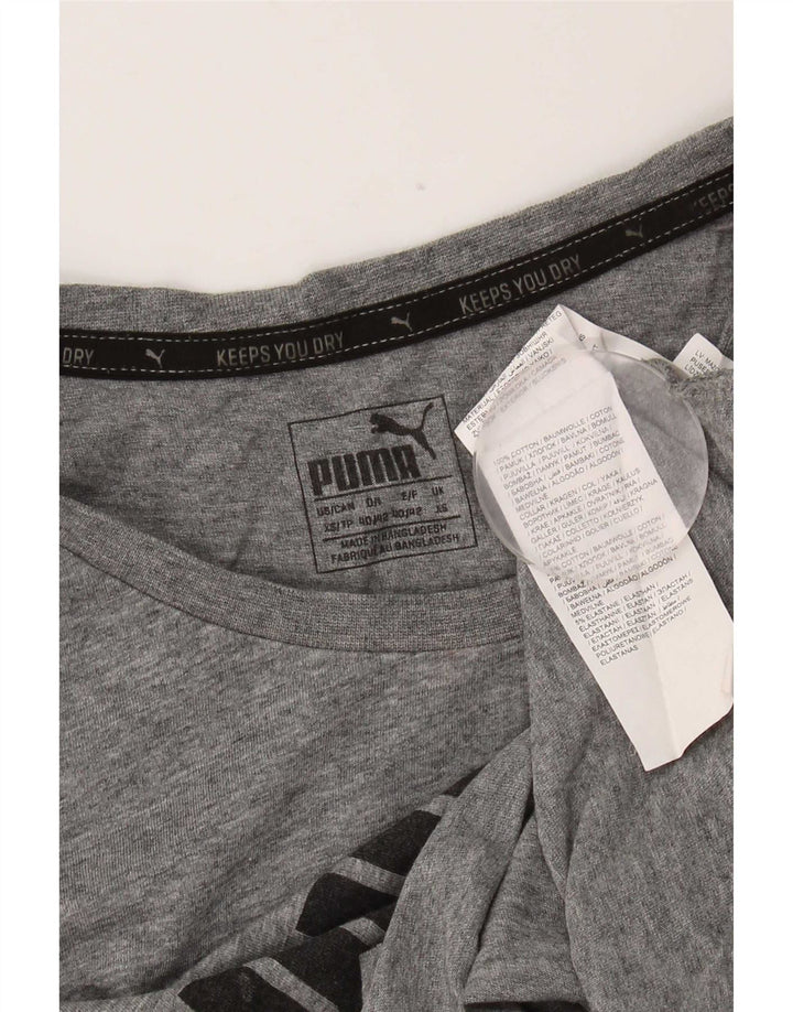 Puma Herre Grafisk T-Shirt Top XS Grå Bomuld