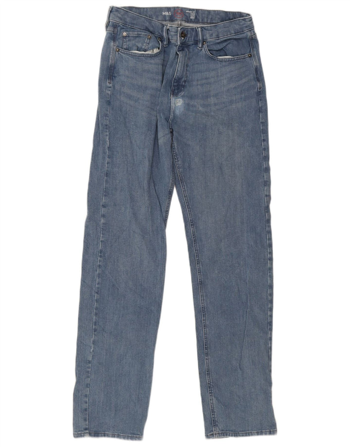Marks & Spencer Straight Jeans til mænd W32 L33 Blå bomuld