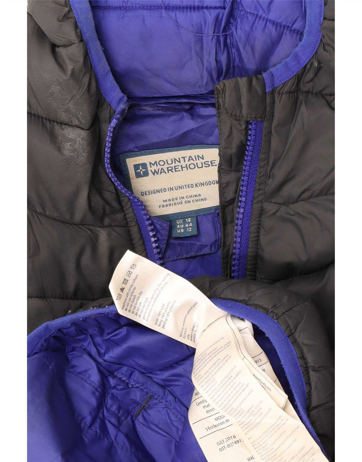 Mountain Warehouse Dame Hætte Polstret Jakke UK 16 Stor Grå Nylon