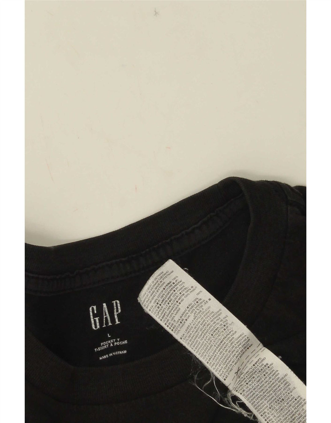 Gap Herre T-Shirt Top Stor Sort Bomuld