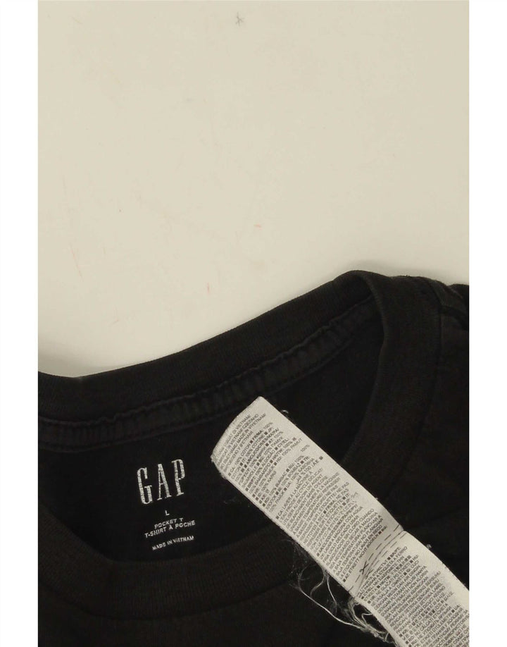 Gap Herre T-Shirt Top Stor Sort Bomuld