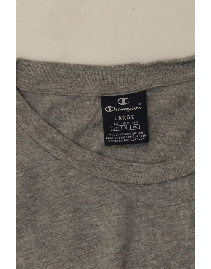 Champion Herre T-Shirt Top Stor Grå Flecked