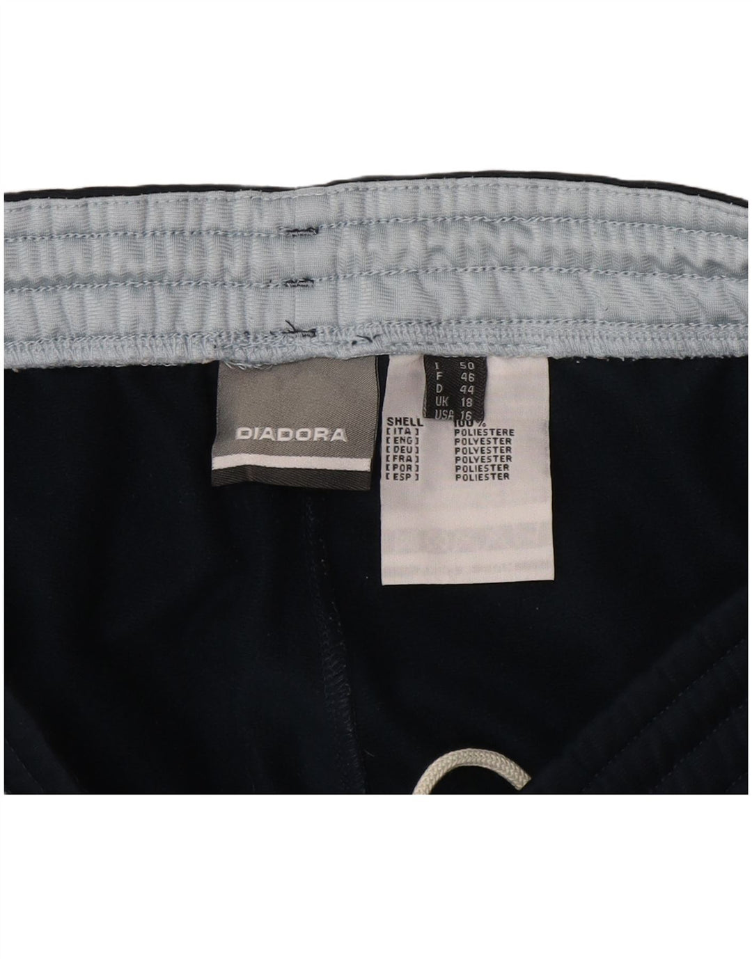 DIADORA Træningsdragt bukser til mænd UK 18 XL Navy Blue Polyester