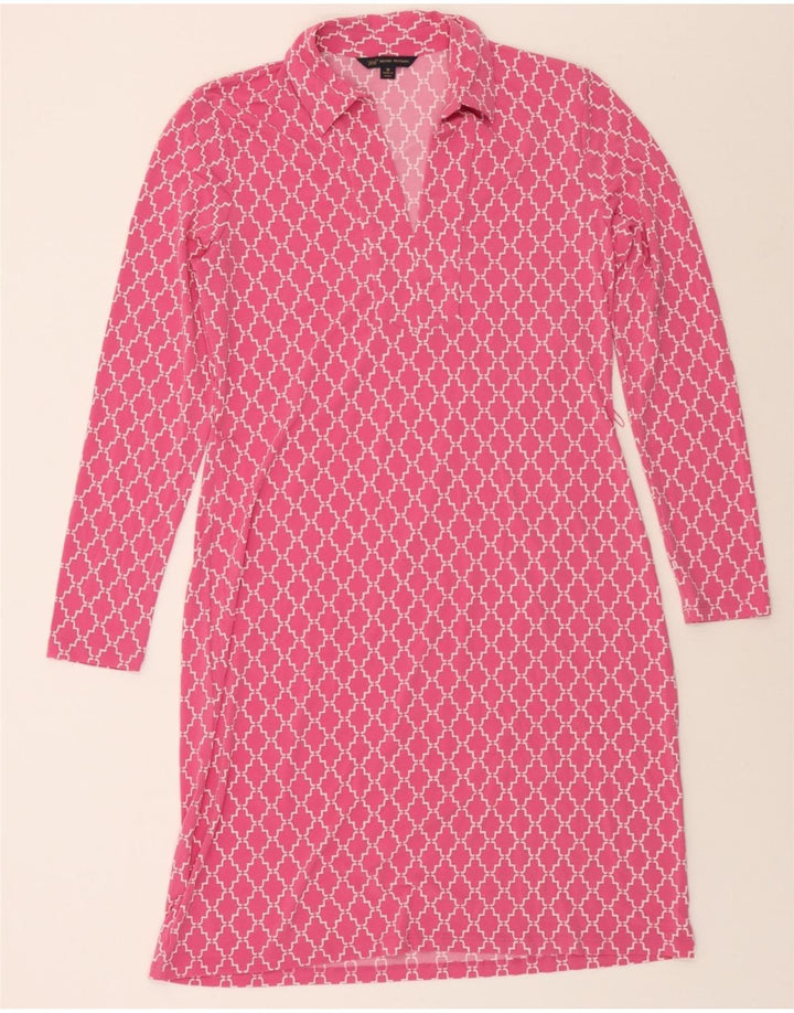 BROOKS BROTHERS Womens 346 Abstract Pattern Sheath Dress UK 12 Medium Pink Vintage Brooks Brothers and Second-Hand Brooks Brothers from Messina Hembry 