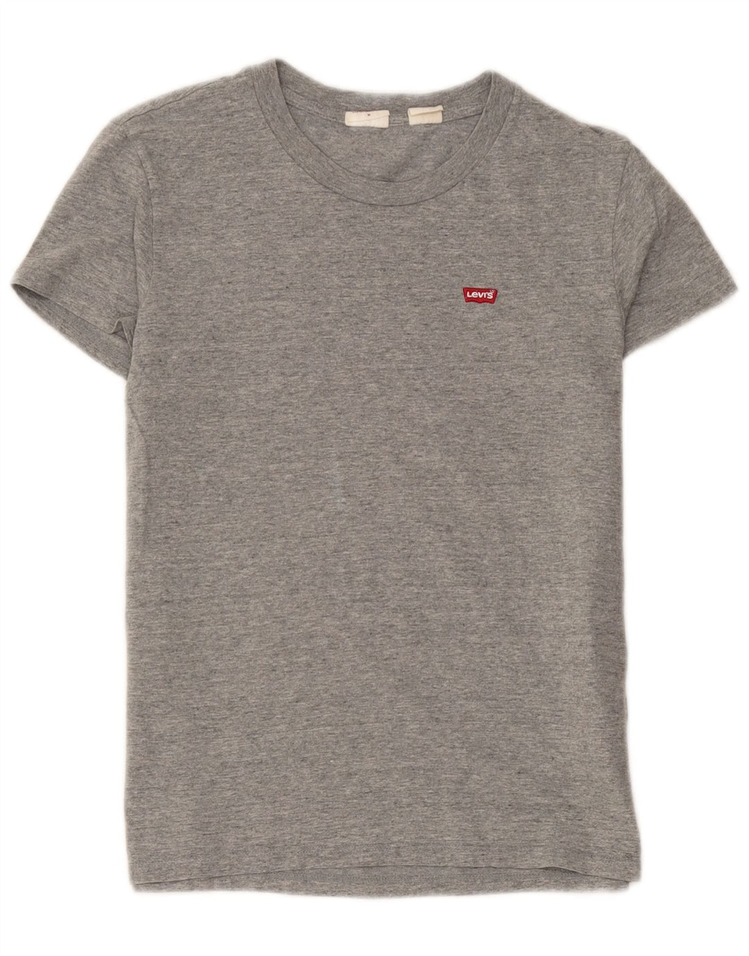 Levi's Dame T-Shirt Top UK 12 Medium Grey Flecked Bomuld