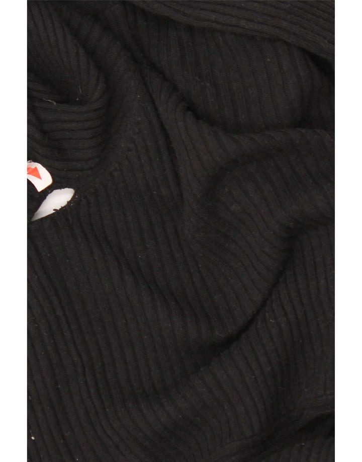 Marks & Spencer Dame Asymmetrisk Cardigan Sweater UK 16 Large Black