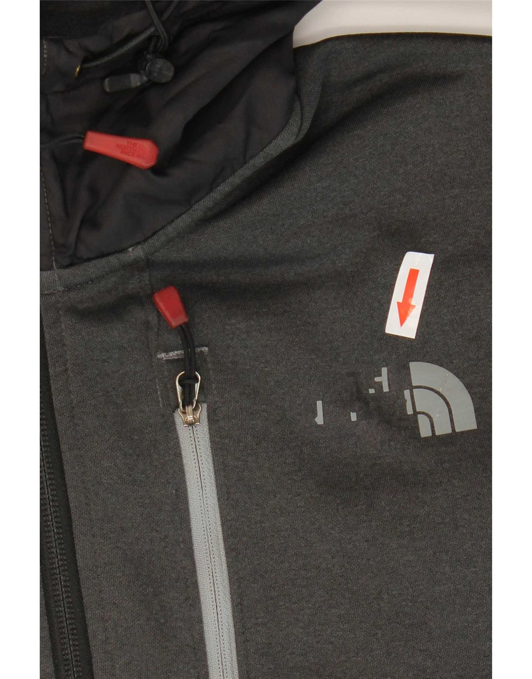 The North Face Herre Zip Neck Hoodie Jumper Medium Grey Polyester
