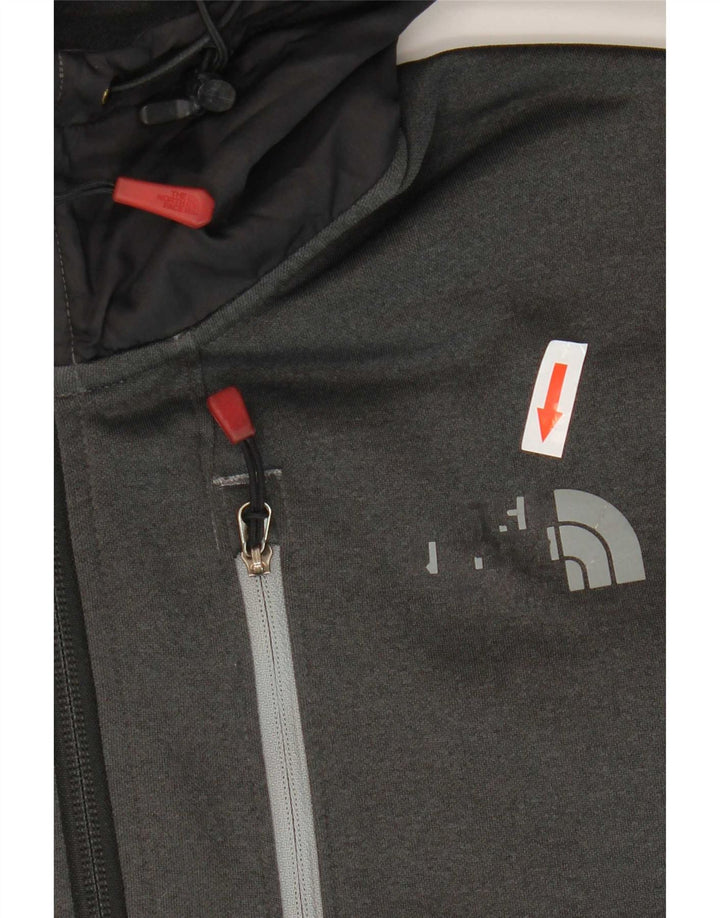 The North Face Herre Zip Neck Hoodie Jumper Medium Grey Polyester