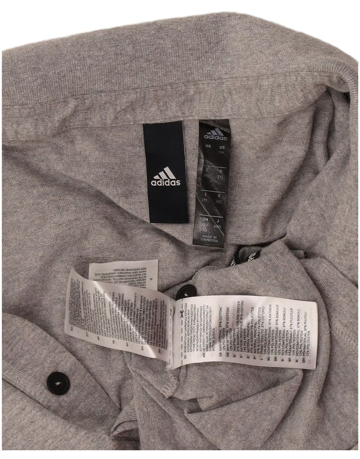 Adidas Polo Shirt til mænd 2XL Grå Bomuld