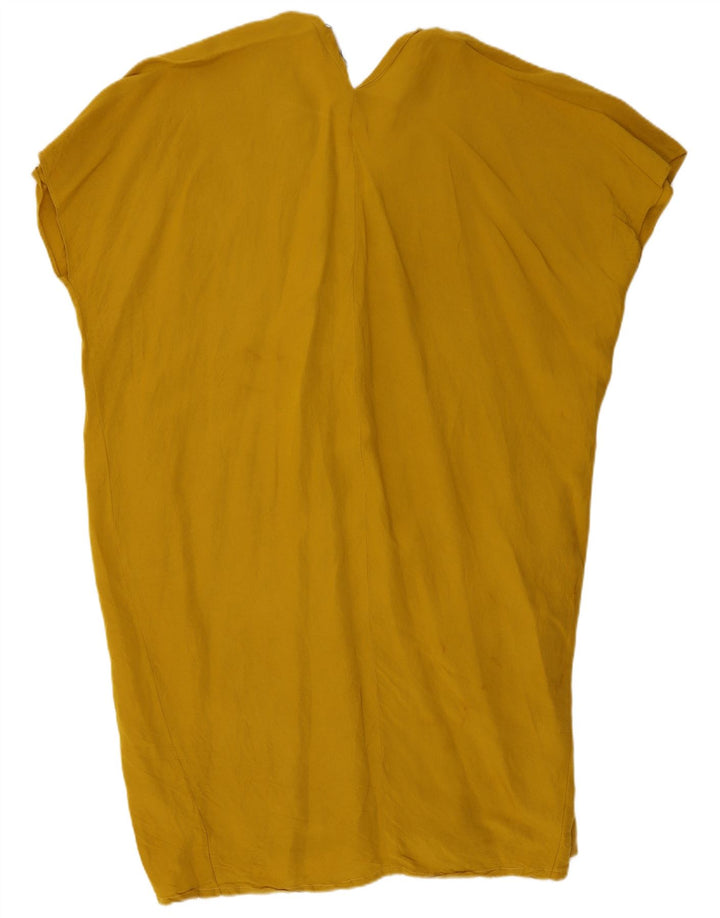Zara Dame Oversized Tunika Kjole UK 18 XL Gul