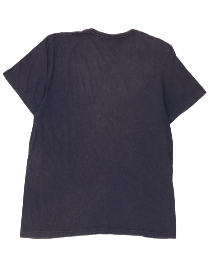 Adidas Herre grafisk T-shirt Top Medium Navyblå Bomuld