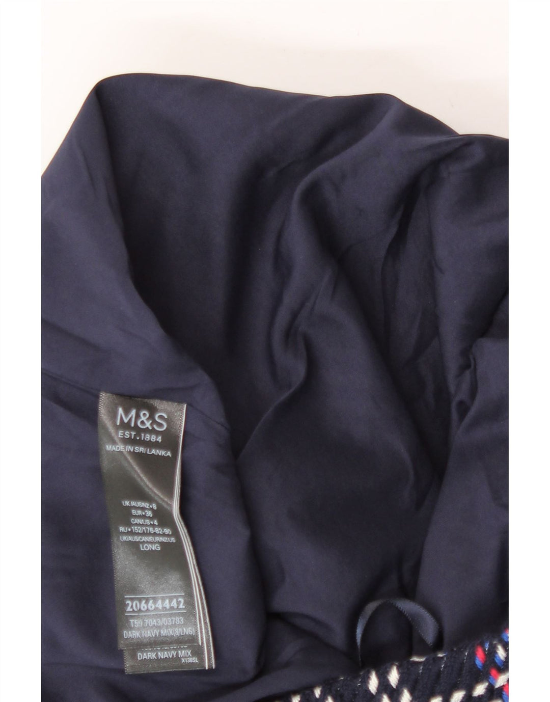 Marks & Spencer lige nederdel til kvinder UK 8 Small W28 Flerfarvet ternet