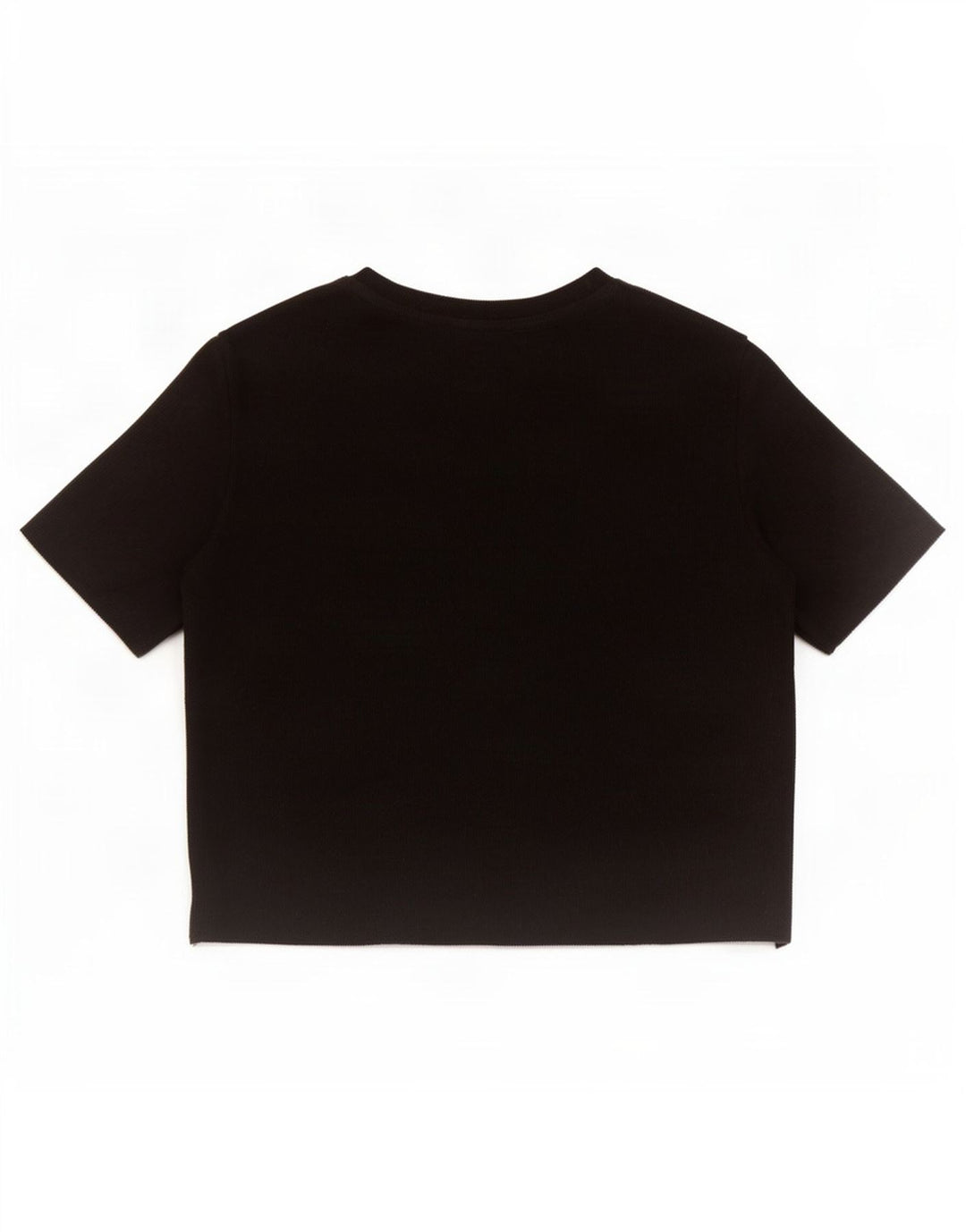 Zara Womens Crop Bluse Top UK 12 Medium Black Bomuld
