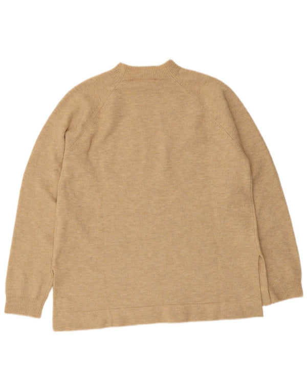 Indi & Cold Dame Turtle Neck Jumper Sweater UK 14 Medium Beige Polyester