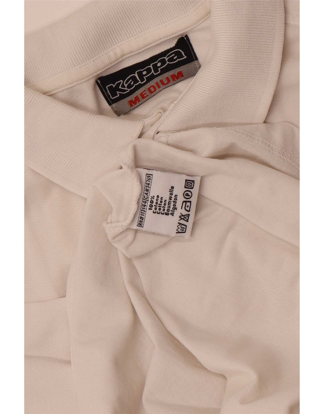 Kappa herre poloshirt Medium hvid bomuld