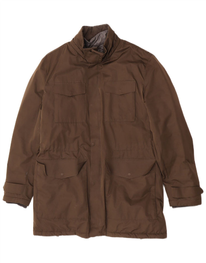 Massimo Dutti Herre polstret jakke UK 42 XL Brun Polyester