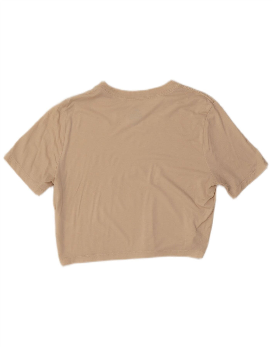 Nike Dame Crop Slim Fit T-Shirt Top UK 14 Stor Beige Modal