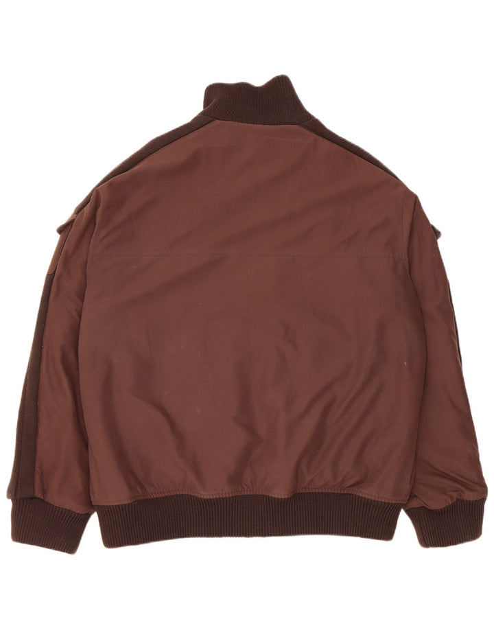 Paul & Shark Bomber Jacket UK 40 Large Brown Colourblock Polyester