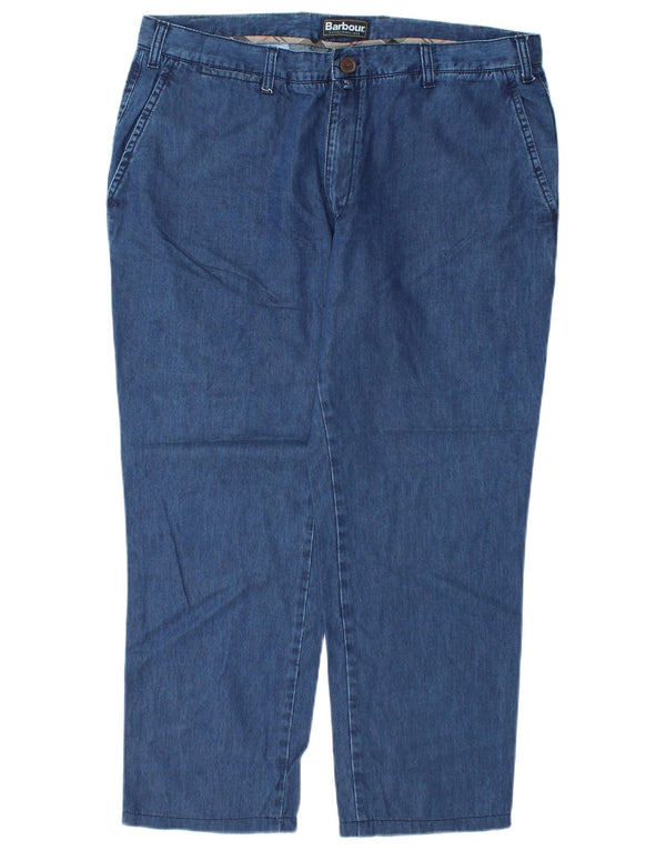 Barbour Dame Regular Fit Straight Jeans XL W36 L27 Blå Lyocell