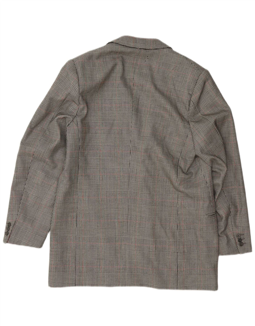 VINTAGE Herre 3-knaps blazerjakke UK 38 Medium Grey Houndstooth