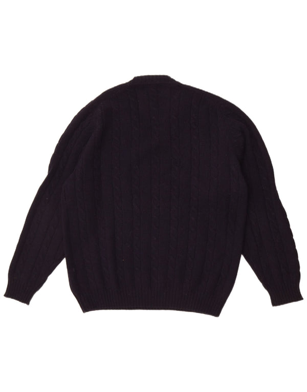 Ivy Oxford Herre V-hals sweater XL marineblå uld