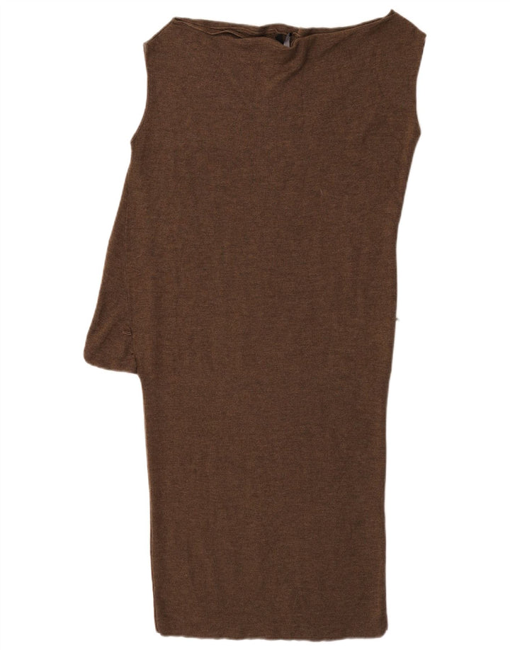 Gucci Womens Shift Dress UK 12 Medium Brown Cashmere