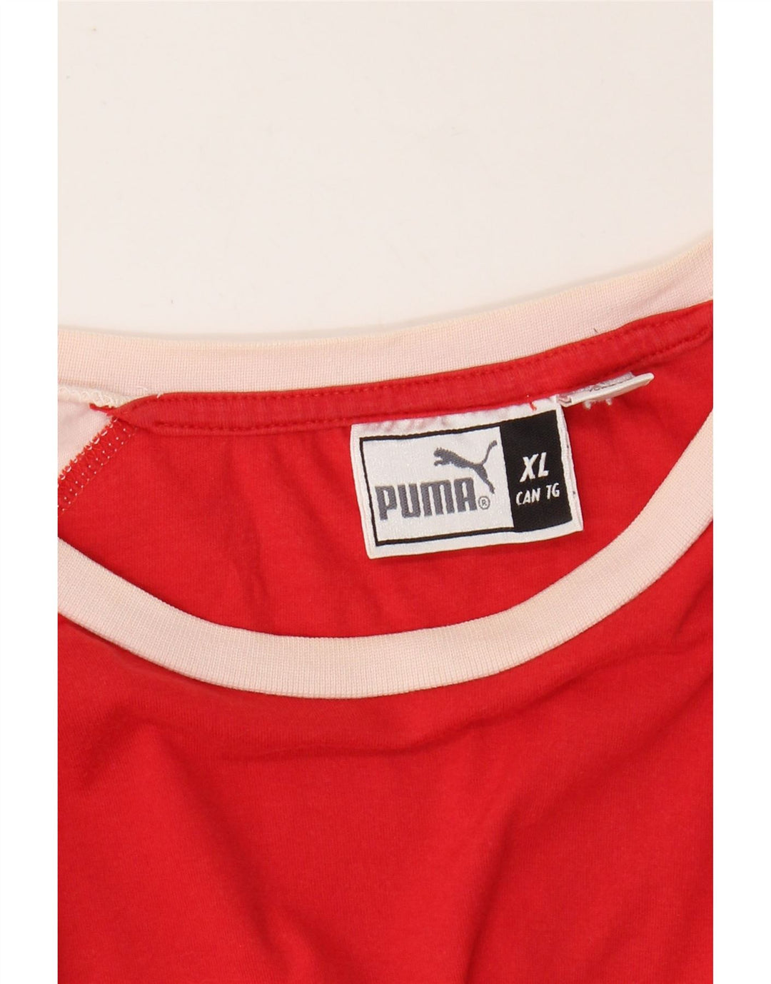 PUMA Grafisk T-shirt top til kvinder DK 18 XL Rød Colourblock