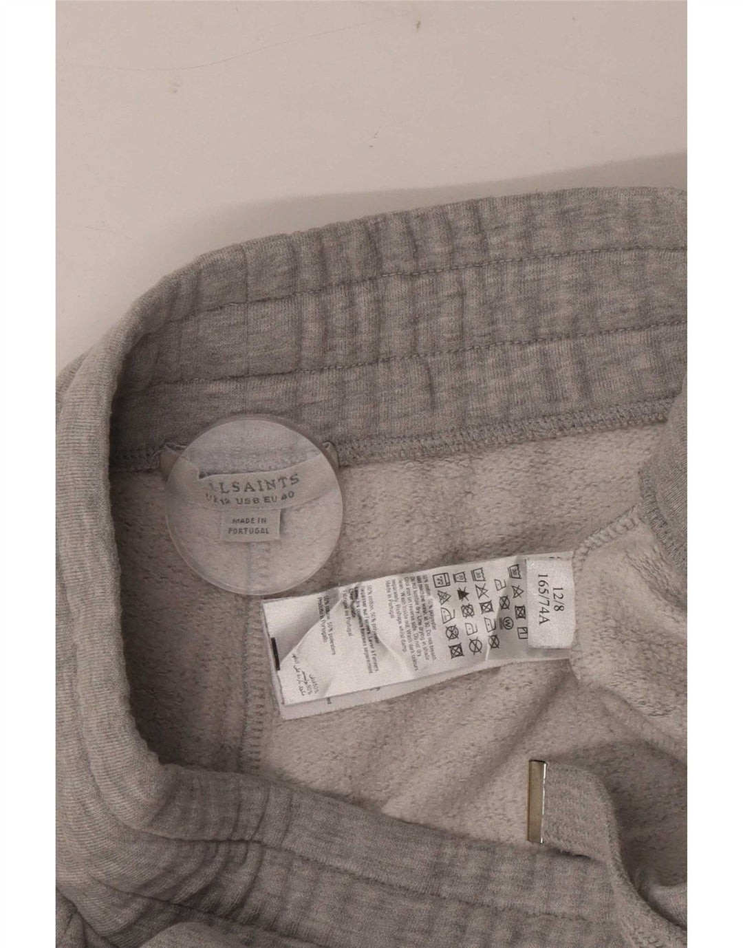All Saints Dame træningsdragt Bukser Joggers UK 12 Medium Grey Bomuld