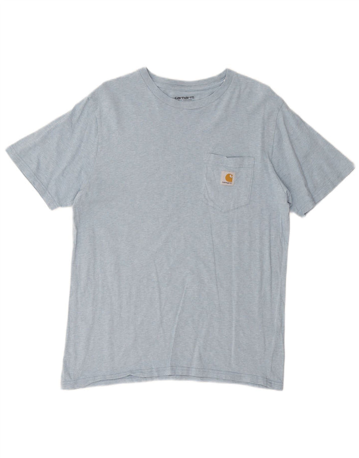 CARHARTT Herre T-Shirt Top Medium Blue
