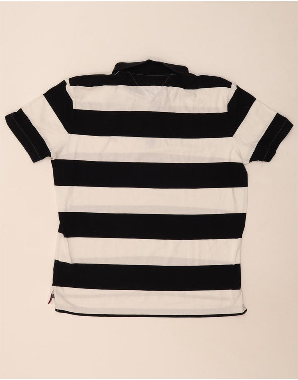 TOMMY HILFIGER Herre Regular Fit poloshirt XL sortstribet bomuld