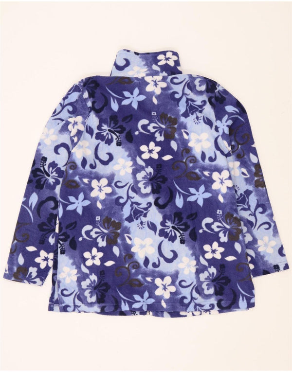 Julietta Fleecejakke til kvinder UK 14 XL Blue Floral Polyester