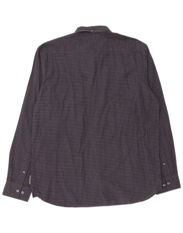 French Connection Herreskjorte XL Marineblå Gingham Cotton